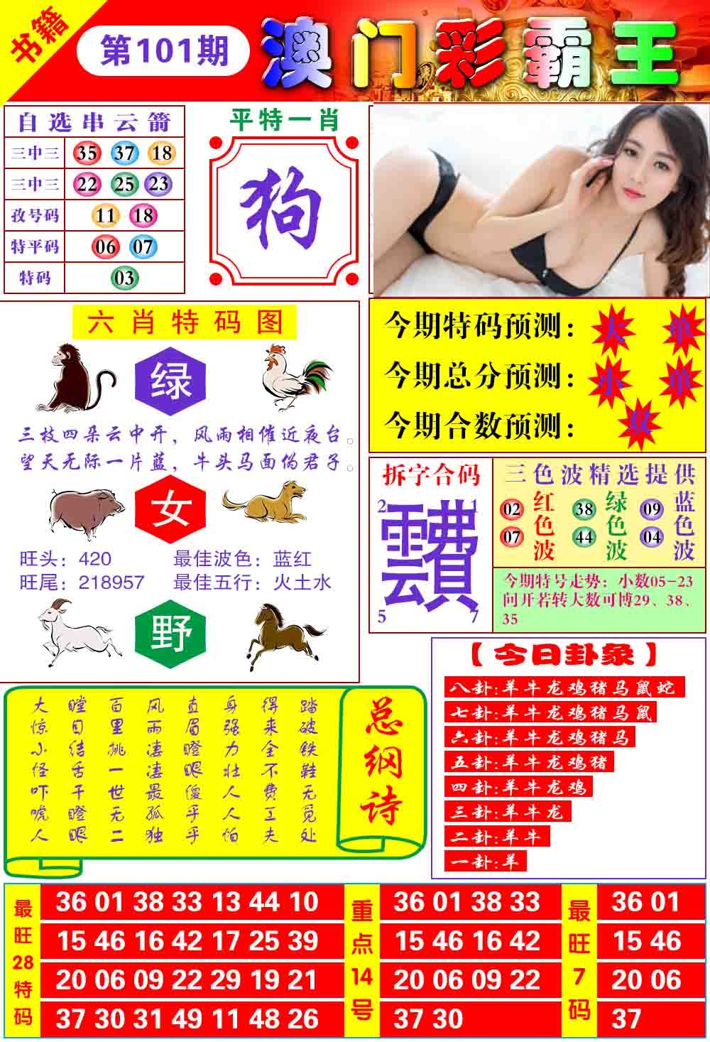 101期澳门彩霸王[图]